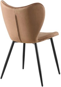 Jedálenská stolička Maika zamat - hnedá
