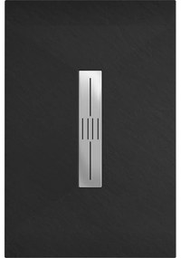 Mexen Toro, SMC obdĺžniková sprchová vanička 110 x 80 cm, čierna matná, 43708011