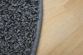 Vopi koberce Kusový koberec Color Shaggy sivý guľatý - 160x160 (priemer) kruh cm