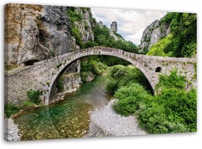 Obraz na plátně Starý kamenný most - 100x70 cm