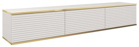 Závěsný televizní stolek Oro MDF 175 cm  bílý/zlatý