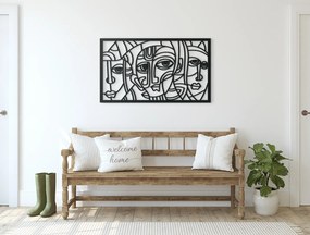 drevko Kubistický obraz z dreva Pohľady Rozmer obrazu: 26 x 44,5 cm, Farba dekorácie: Čierna
