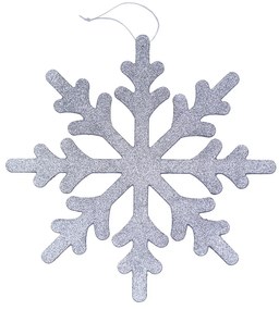 DECOLED Snehová vločka IV, priemer 80 cm, strieborná