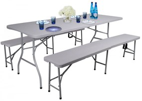 Skládací zahradní sestava šedá