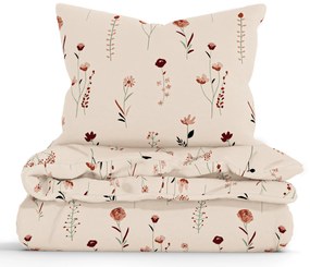 Predlžené bavlnené obliečky Renforcé – Vlčie maky bežové