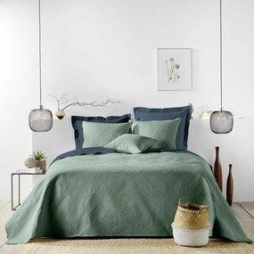 Zelená súprava prikrývky a obliečky na vankúš z mikrovlákna 240x260 cm Romane – douceur d'intérieur