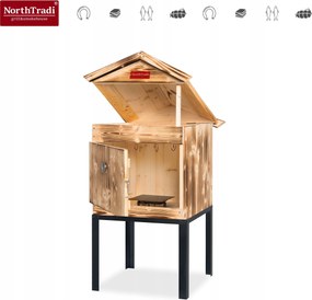 TRENDIE Udiareň drevená s kovovým komínom