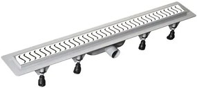 Sprchový žľab Polysan 72 cm polypropylén šedá lesk vlnky 71676