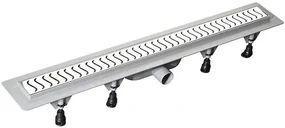 Sprchový žľab Polysan 72 cm polypropylén šedá lesk vlnky 71676