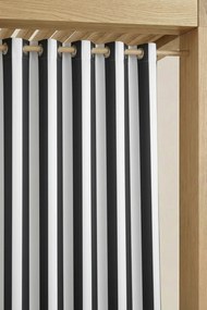 Záves s krúžkami TARAS STRIPES grafitový 140x220 cm