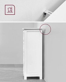 Kúpeľňová skrinka LEHAC 30x82 cm, biela