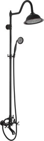 Rea Bergamo, sprchový set v retro štýle, čierna matná, REA-P5001