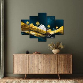 Obraz - Jeleň v krajine (150x105 cm)