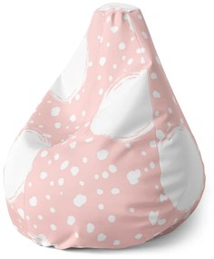 Sablio Sedací vak Pear Biele fľaky - 70 x 95 x 15 cm