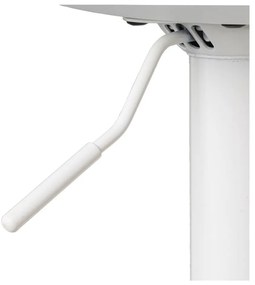 Biele barové stoličky s nastaviteľnou výškou z imitácie kože v súprave 2 ks (výška sedadla 56,5 cm) – Casa Selección