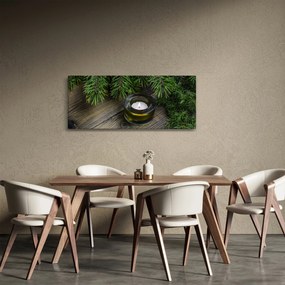 Obraz - vianočná sviečka (120x50 cm)