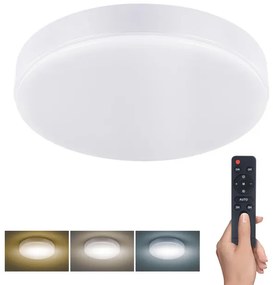 Solight WO799 Stropné svietidlo LECCE LED 50W, 3000-6000K, 3000lm, 40cm, IP20, biela,+ diaľkový ovládač