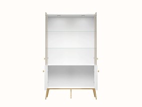 VITRÍNA BELLINI BIELY VYSOKÝ LESK 92 cm LED