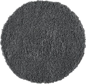 Kusový koberec My Shaggy grau kruh, 100x100 (priemer) kruh, šedá, chodba / predsieň, My Flair