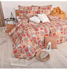 Vianočné bavlnené obliečky Ginger EMI, Štandardný set jednolôžko obsahuje 1x 140x200 + 1x 70x90