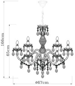 GLOBO 63116-6 - Závesné stropné svietidlo CUIMBRA 6xE14/40W/230V