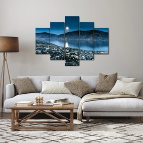 Obraz nočné krajiny, Island (150x105 cm)