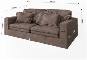 Hnedá pohovka 236 cm Nora – Ropez