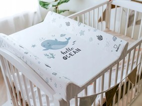 Tvrdá prebaľovacia podložka 70x47 Bubu Hello Ocean