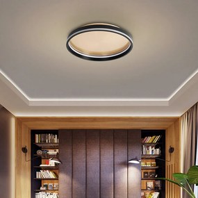 Toolight Toolight, LED stropné svietidlo 40cm, 22W, APP1464, čierna-zlatá, OSW-07981