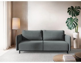 Tmavosivá rozkladacia/s úložným priestorom pohovka 226 cm Luana – Makamii