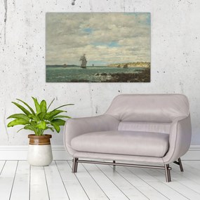 Obraz - Eugène Boudin, Coast of Brittany, reprodukcia (90x60 cm)
