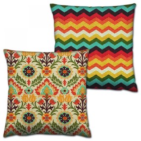 Súprava 2 vankúšov FUNKY 43x43 cm viacfarebná