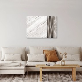 Obraz - Mramor so striebornými linkami (70x50 cm)