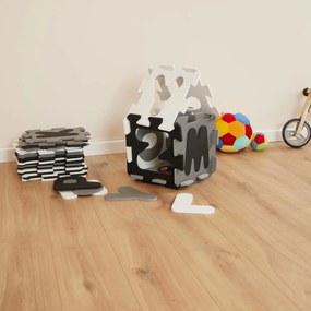 Bieco - Penová hracia podložka s abecedou - puzzle black & white - 26 ks