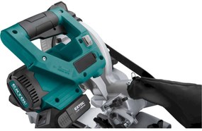 EXTOL INDUSTRIAL Pokosová AKU píla s posuvom, Share20V, bezuhlíkový motor, 1x2Ah Li-ion, nabíjačka 8791826