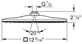 GROHE 26568000 - Hlavová sprcha RAINSHOWER MONO 310 CUBE 310 × 310 mm chróm