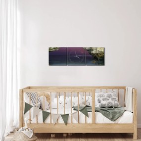 Obraz - morský útes (s hodinami) (90x30 cm)