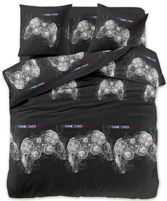 Obliečky z mikrovlákna GAME OVER čierne Rozmer obliečky: 70 x 80 cm | 140 x 200 cm