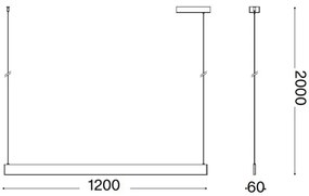 Ideal Lux - LED Luster na lanku DESK LED/36W/230V 120 cm CRI 90 biela