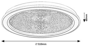 Rabalux 71282-LED Stmievateľné stropné svietidlo ZOFRAEL 34W/230V 3000-6500K pr.51cm+DO