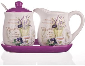 Keramická mliečenka a cukornička Lavender, BANQUET