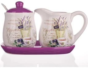 Keramická mliečenka a cukornička Lavender, BANQUET