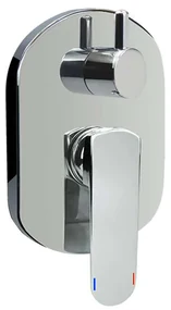 Mereo Mereo, Sprchová podomietková batéria s prepínačom, Mada, Mbox, guľatý kryt, MER-CBQ60106MB