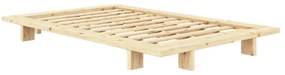 Jednolôžková posteľ z borovicového dreva s roštom v prírodnej farbe 120x200 cm Japan – Karup Design