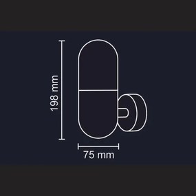 Vonkajšie nástenné svietidlo HORTEN 1xE27/10W/230V IP44