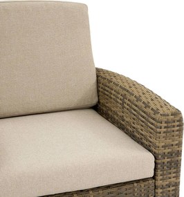 DEOKORK Ratanová zostava SANTORINI pre 5 osôb (hnedá)