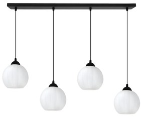 Závesné svietidlo Costa, 4x biele sklenené tienidlo, b