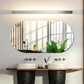 Brilagi-LED Kúpeľňové osvetlené zrkadlá AQUA LINE LED/24W/230V 90 cm IP44 lesklý chróm