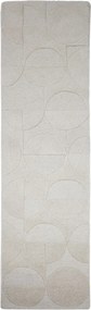 Slonovinový ručne tkaný vlnený behúň 60x230 cm Gigi – Flair Rugs