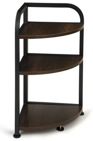 Wellhox Rohová regálová skriňa 3 police LOFT drevený roh